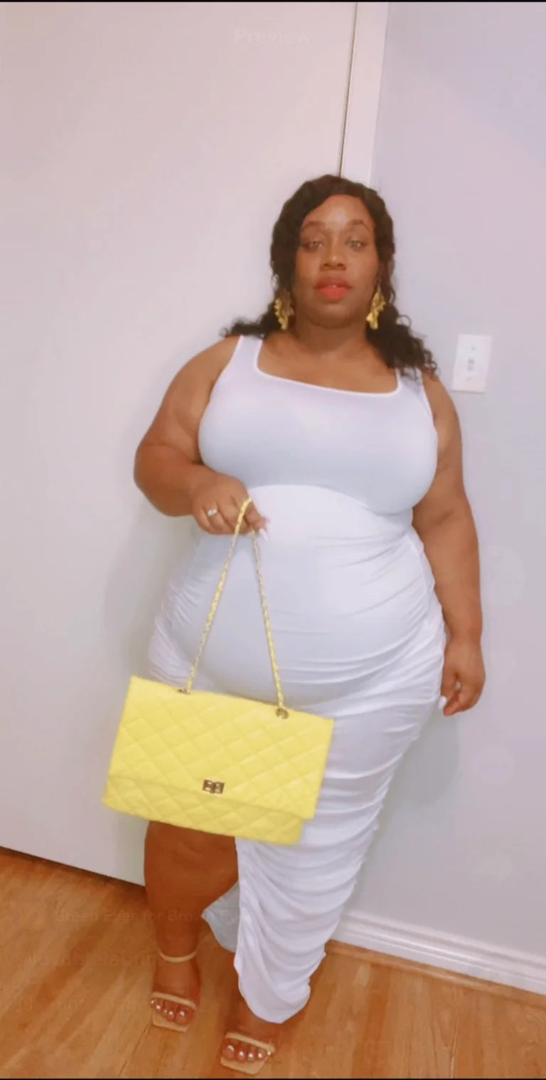 Sleeveless White Dress