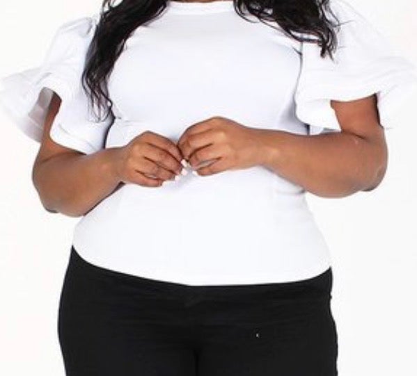 Flared White shirt